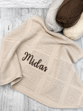 Load image into Gallery viewer, Personalised Embroidered Cellular Baby Blanket – Any Name