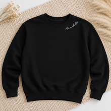 Load image into Gallery viewer, Little Signature Sweatshirt | Personalised Children’s Name Sweatshirt | Custom Printed Kids Jumper