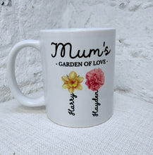 Load image into Gallery viewer, Personalised Birth Flower Garden Of Love Mug & Coaster Set