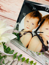 Load image into Gallery viewer, Personalised Glass Picture Wall Clock
