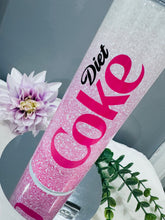 Load image into Gallery viewer, Pink Glitter Diet Coke 20oz Tumbler