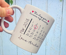 Load image into Gallery viewer, Personalised Mum/Dad Mug with any date added
