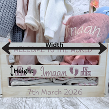 Load image into Gallery viewer, Personalised Vinyl for Wooden Baby Basket