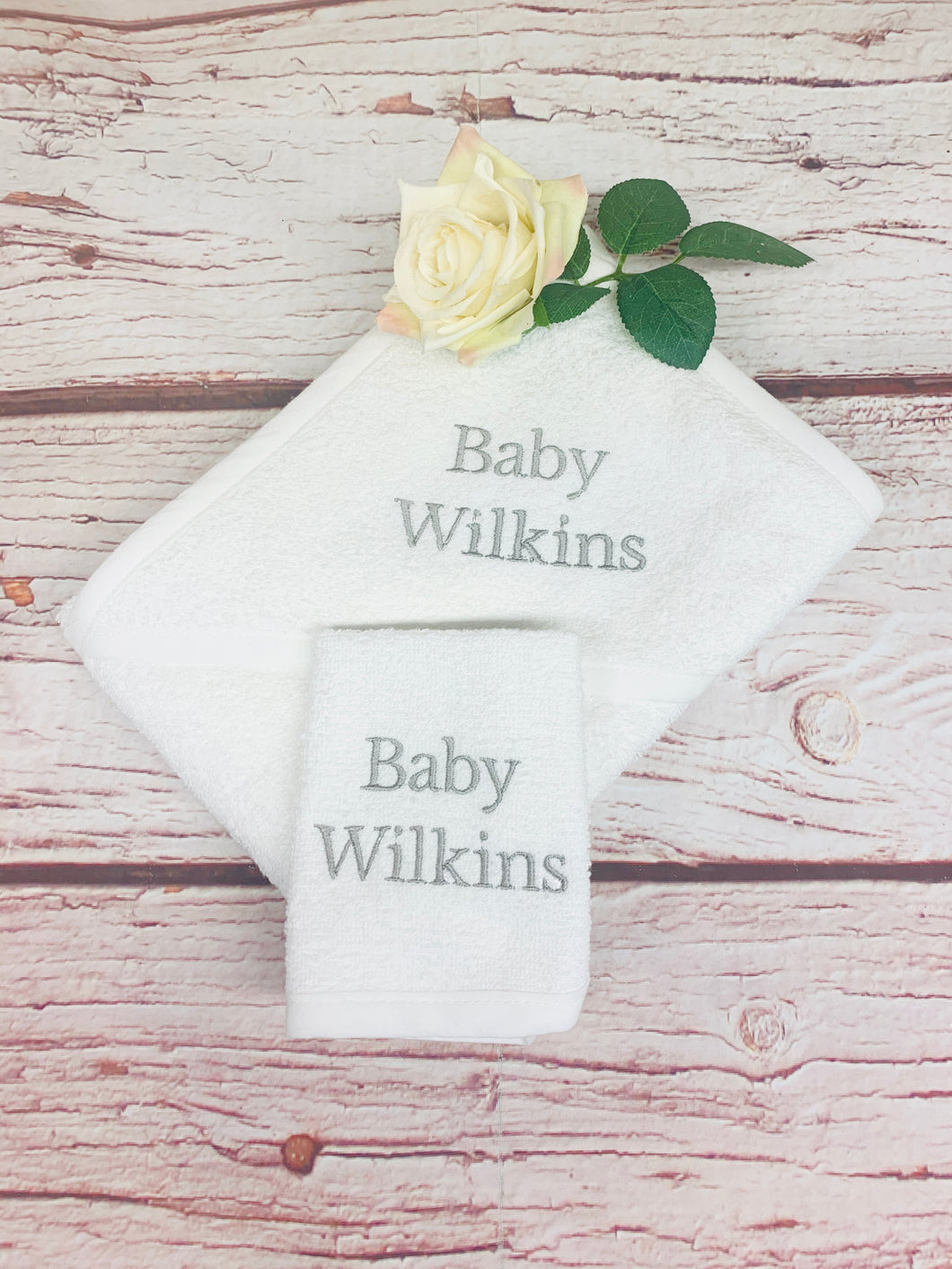 Baby Basic Hooded Towel & Face Cloth Set