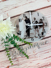 Load image into Gallery viewer, Personalised Glass Picture Wall Clock