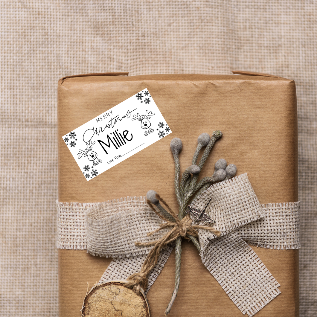 Personalised Christmas Gift Sticky Labels x5