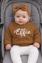 Load image into Gallery viewer, Personalised Baby/Child Knit Sweater - Any Name Embroidered
