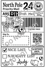 Load image into Gallery viewer, Disney Character Personalised Christmas Labels x10
