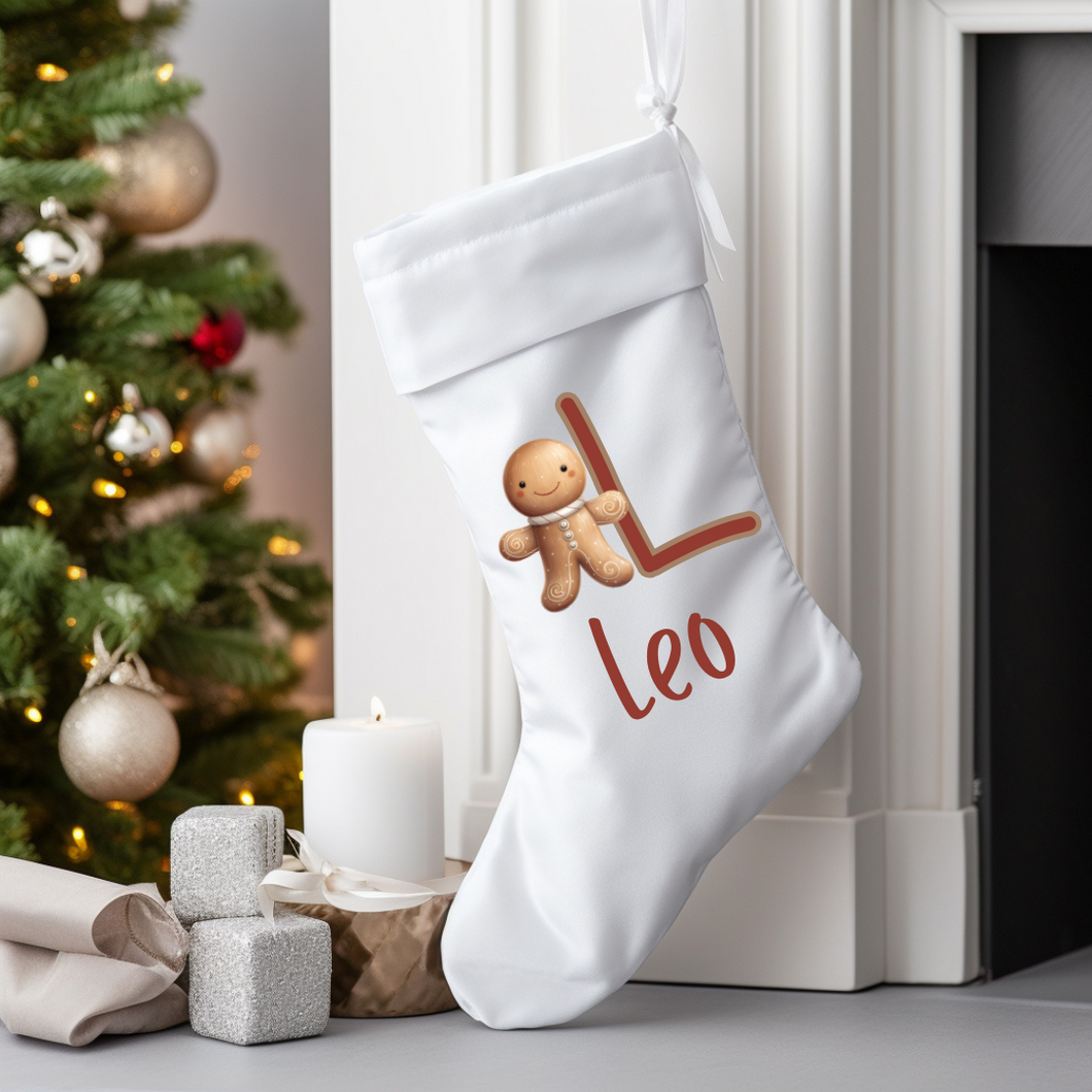 Personalised Gingerbread Christmas Stocking