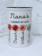 Load image into Gallery viewer, Personalised Birth Flower Garden Of Love Vase

