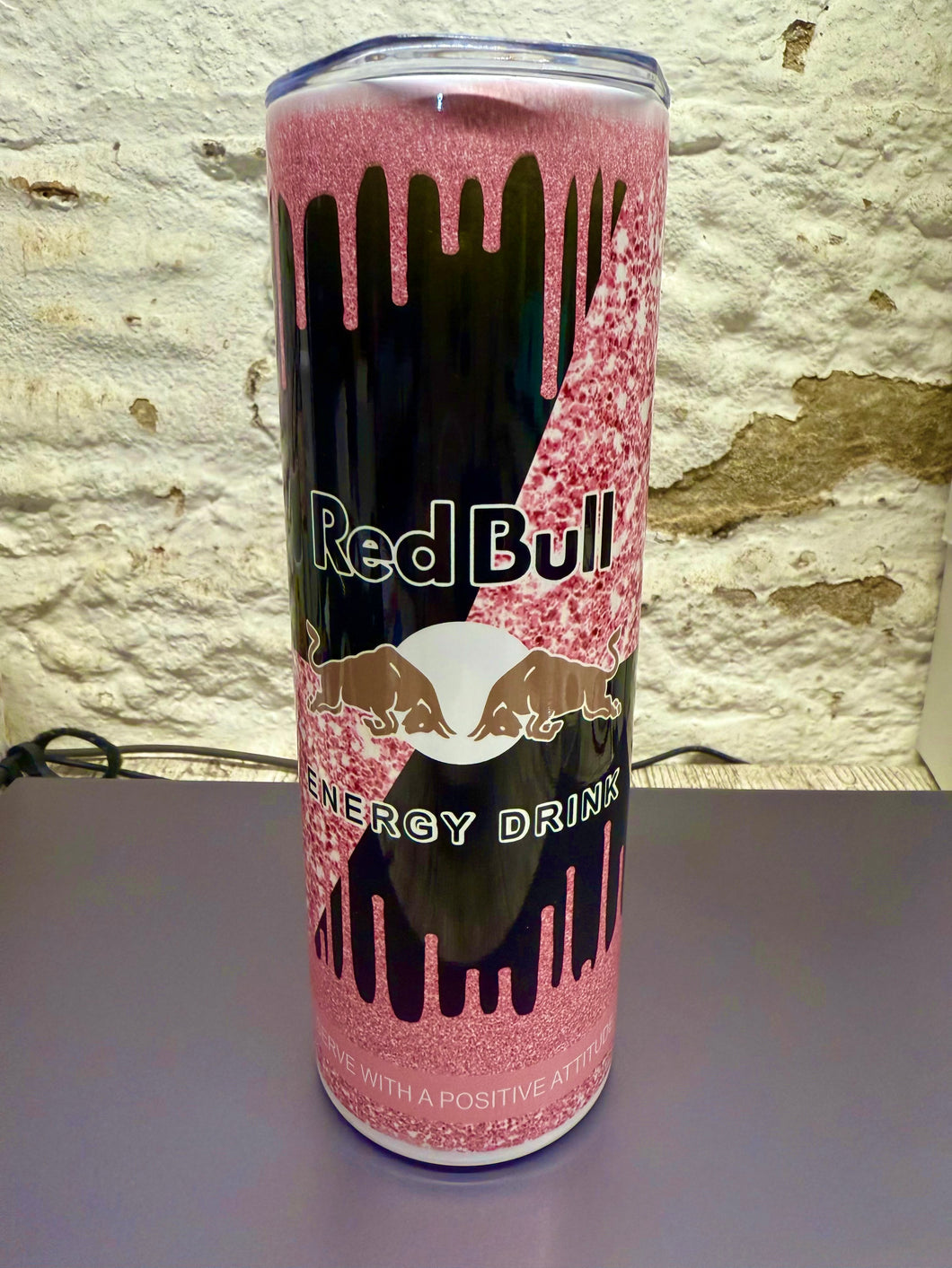 Pink/Black Red Bull Tumbler 600ML (Print not fully taken)