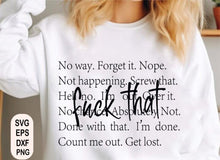 Load image into Gallery viewer, F*ck That Women’s Sweatshirt
