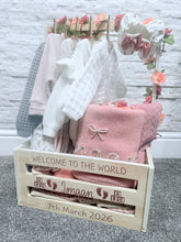 Load image into Gallery viewer, Personalised Baby Wooden Basket
