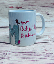 Load image into Gallery viewer, Personalised Floral Letter Mug - Any Relative
