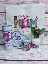 Load image into Gallery viewer, Personalised Floral Letter Mug - Any Relative
