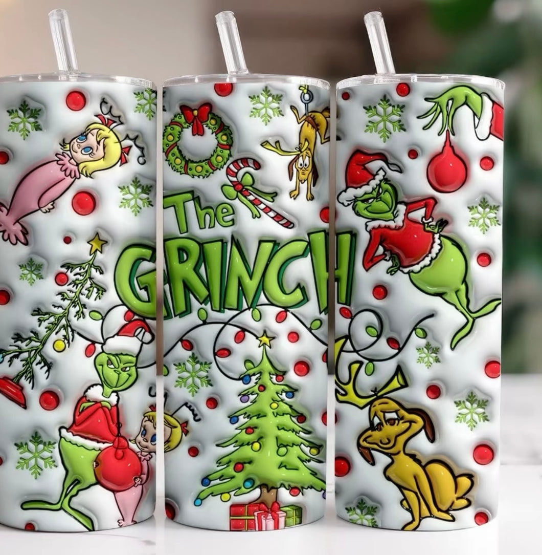 The Grinch 3d Effect 20oz Tumbler