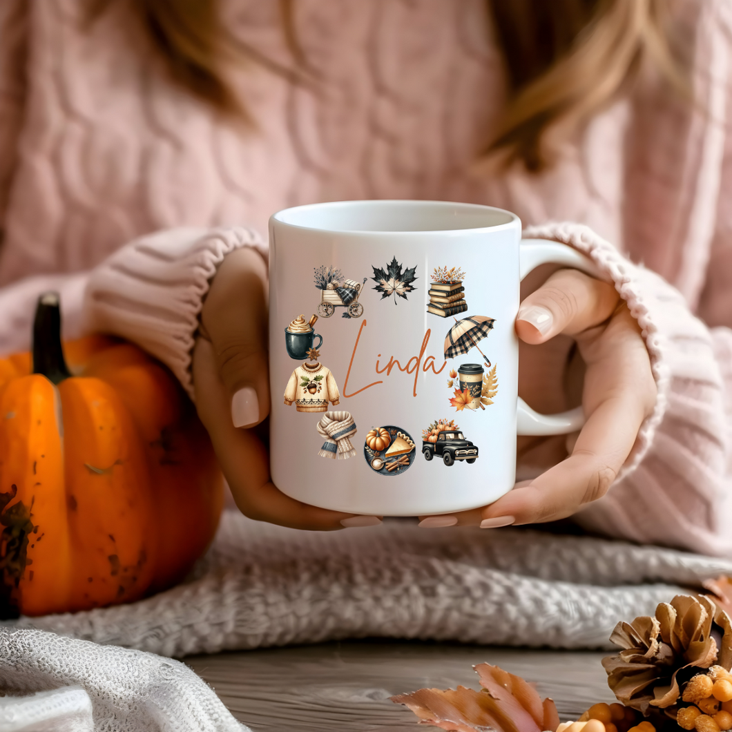 Autumn/Fall Personalised Mug