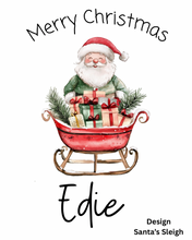 Load image into Gallery viewer, Personalised Linen Christmas Sack - 7 Designs
