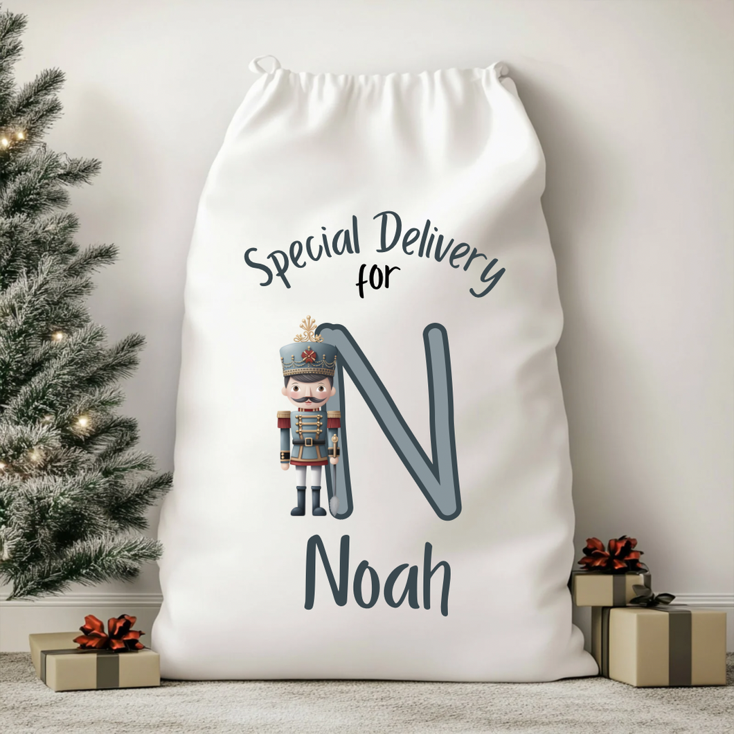 Personalised Nutcracker Drummer Christmas Sack
