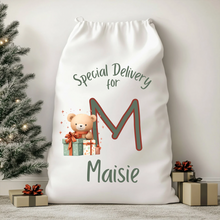 Load image into Gallery viewer, **New Design** Personalised Christmas Santa Sack - Free Gift
