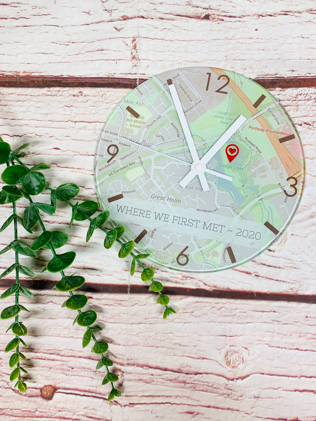Personalised Map Wall Clock - Any Location