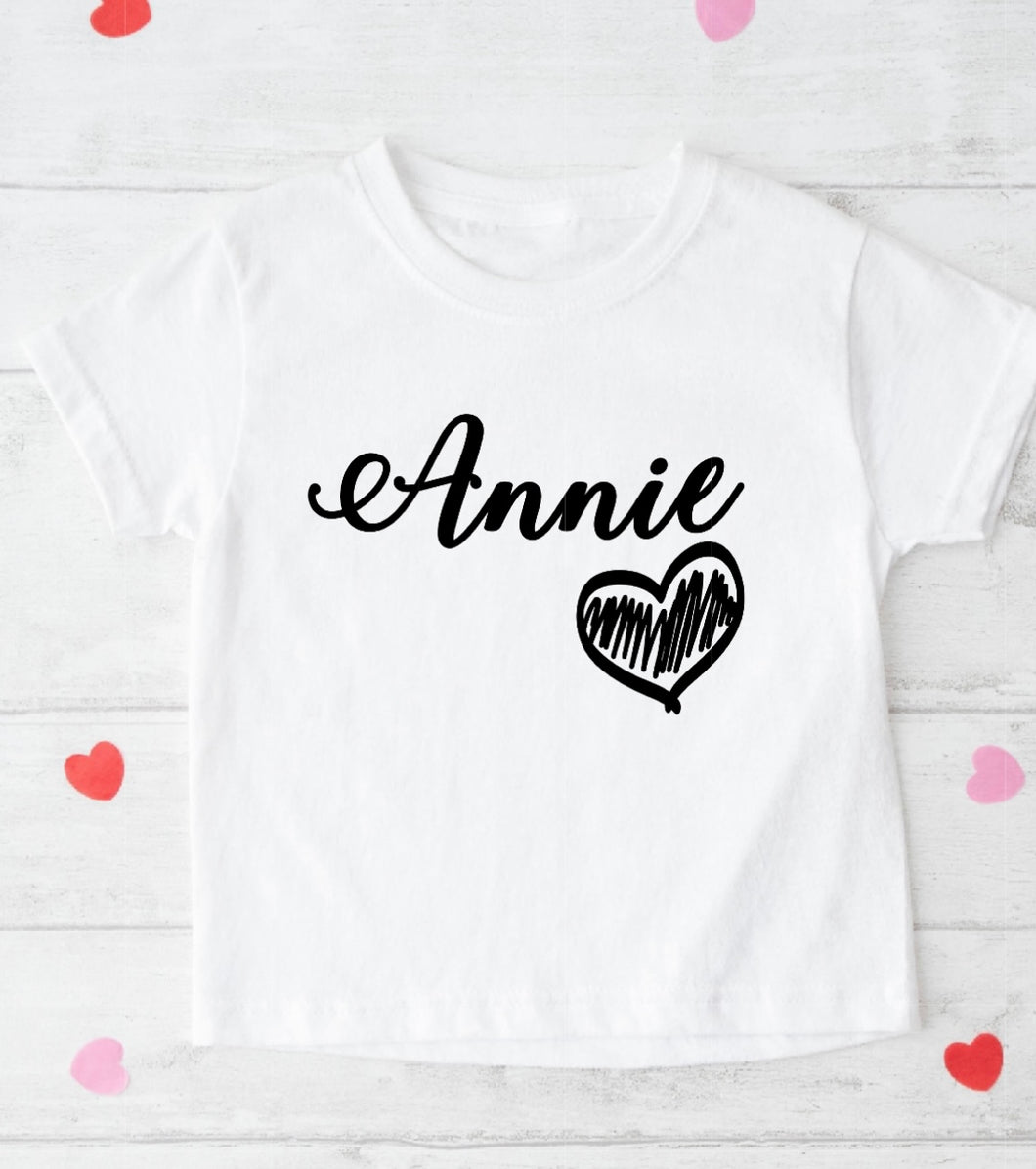 Personalised Heart Tee