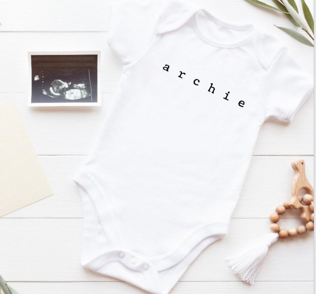Personalised Baby 'Typewriter' Bodysuit